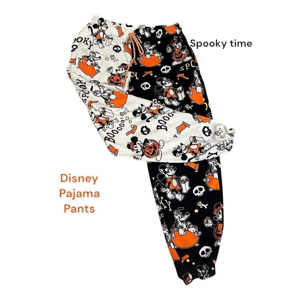 Disney’s Ladies Mickey/Minnie Halloween Sleep Jogger.Halloween Pajama Pants -